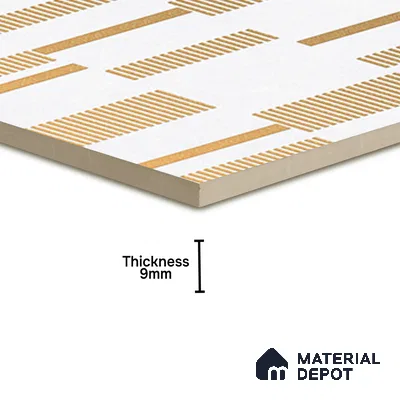 Highlighter Tiles  Tile TL 07251 Plana 8011 GLM (Gold) 1 ft x 1 ft Ceramic Matte Finish - 9 mm  | 2 mm Spacer is Mandatory (Sample)